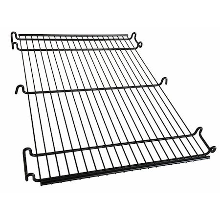 Effizient 23 in static wire shelf with 3/8 in lip, black, PK 5 EF 41026